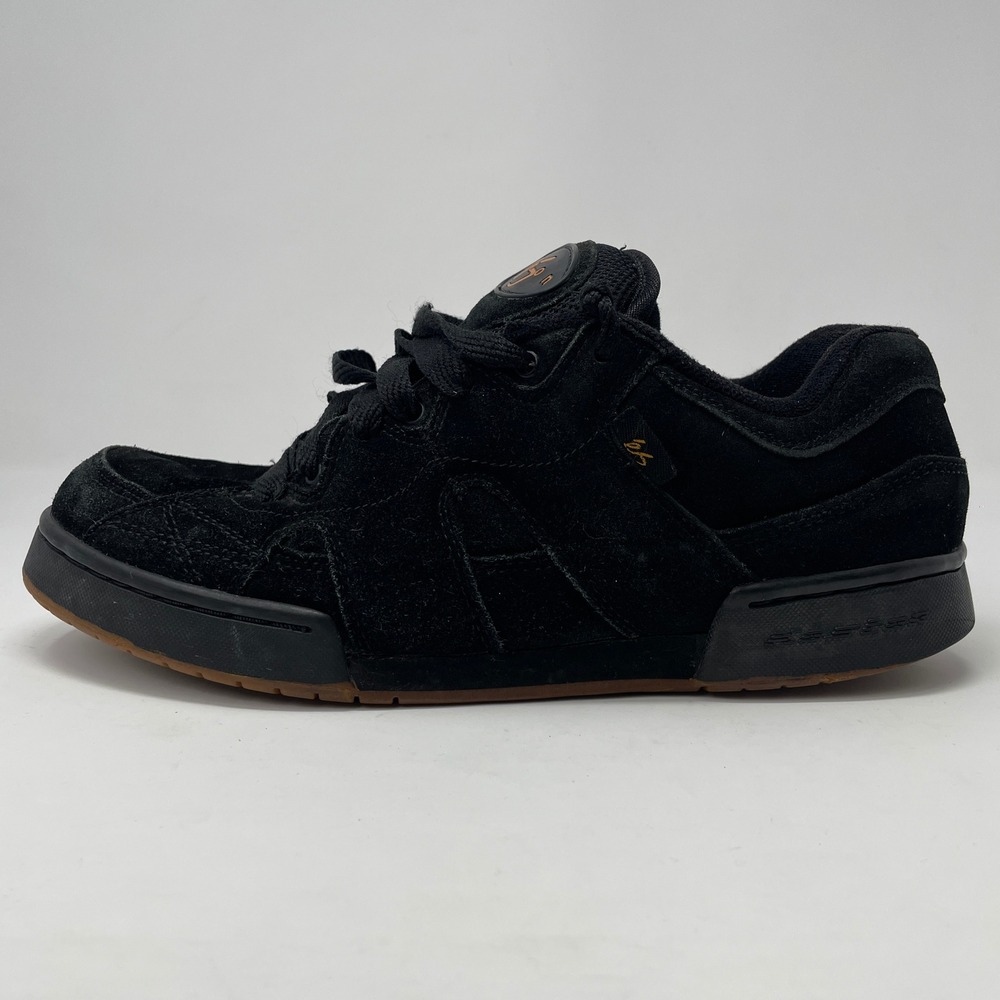 VTG es Eric Koston Skate Shoes Black Gum EK-01 Iconic 2003 Sz 12 Y2K Retro Read